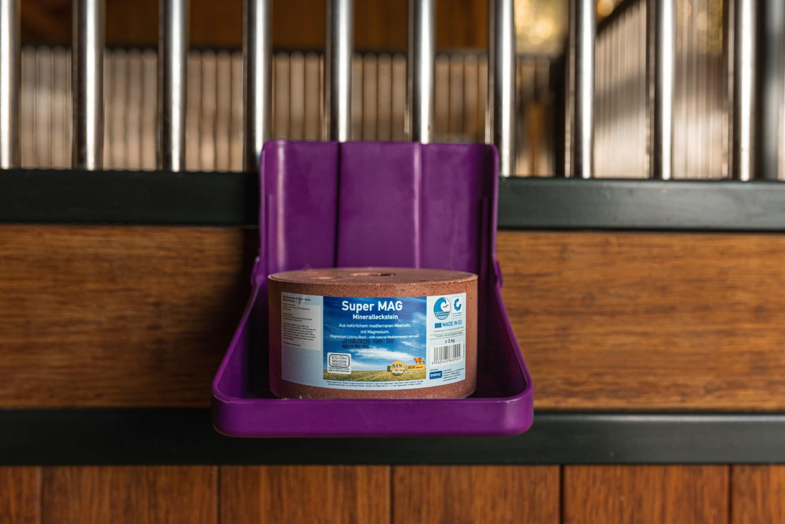 Mineral Lick Horse SuperMAG Salt Lick Set 4 x 3kg - Pietre per leccare il sale per cavalli, pecore, capre, selvaggina e bovini - Pietra minerale per leccare il sale