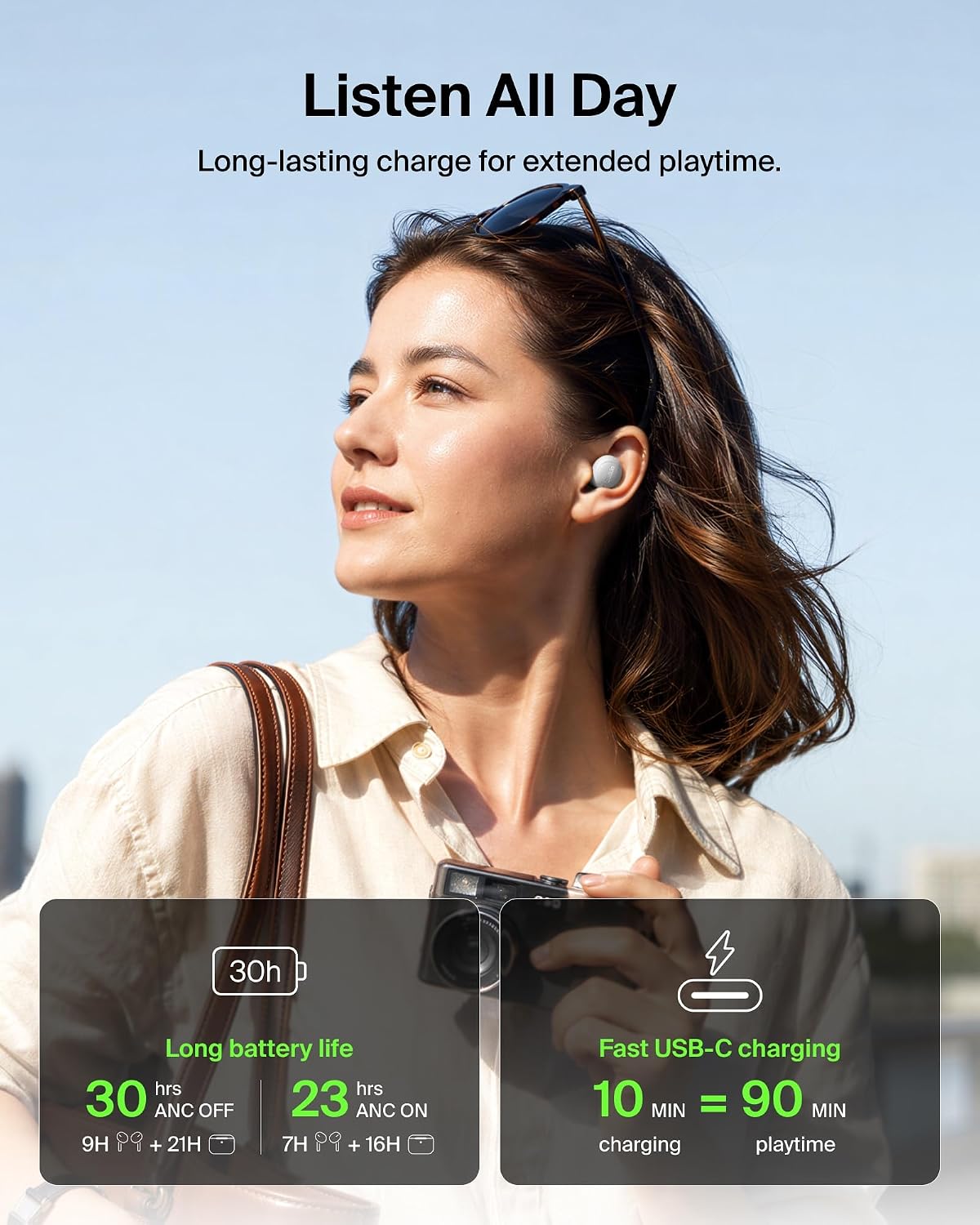 Belkin SoundForm Dot ANC, Noise Cancelling Bluetooth Ear Buds, 30H Battery 4 71sBjaF++hL. AC SL1500