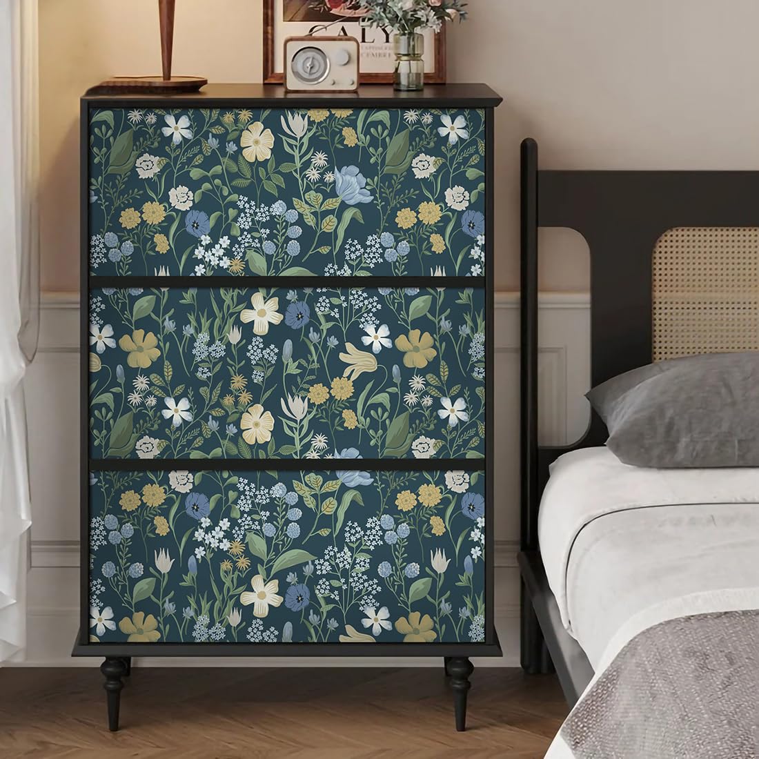 CiCiwind Zelfklevend behang, roze bloemen, 44 x 300 cm, waterdichte CiCiwind Zelfklevend behang, roze bloemen, 44 x 300 cm, waterdichte
