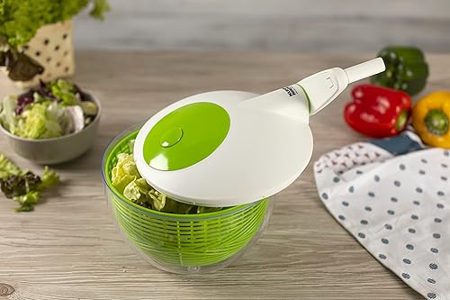 Miniatura 7 de KUHN RIKON Ensalada Spinner con asa lateral y botón de parada instantánea, 8.3 in
