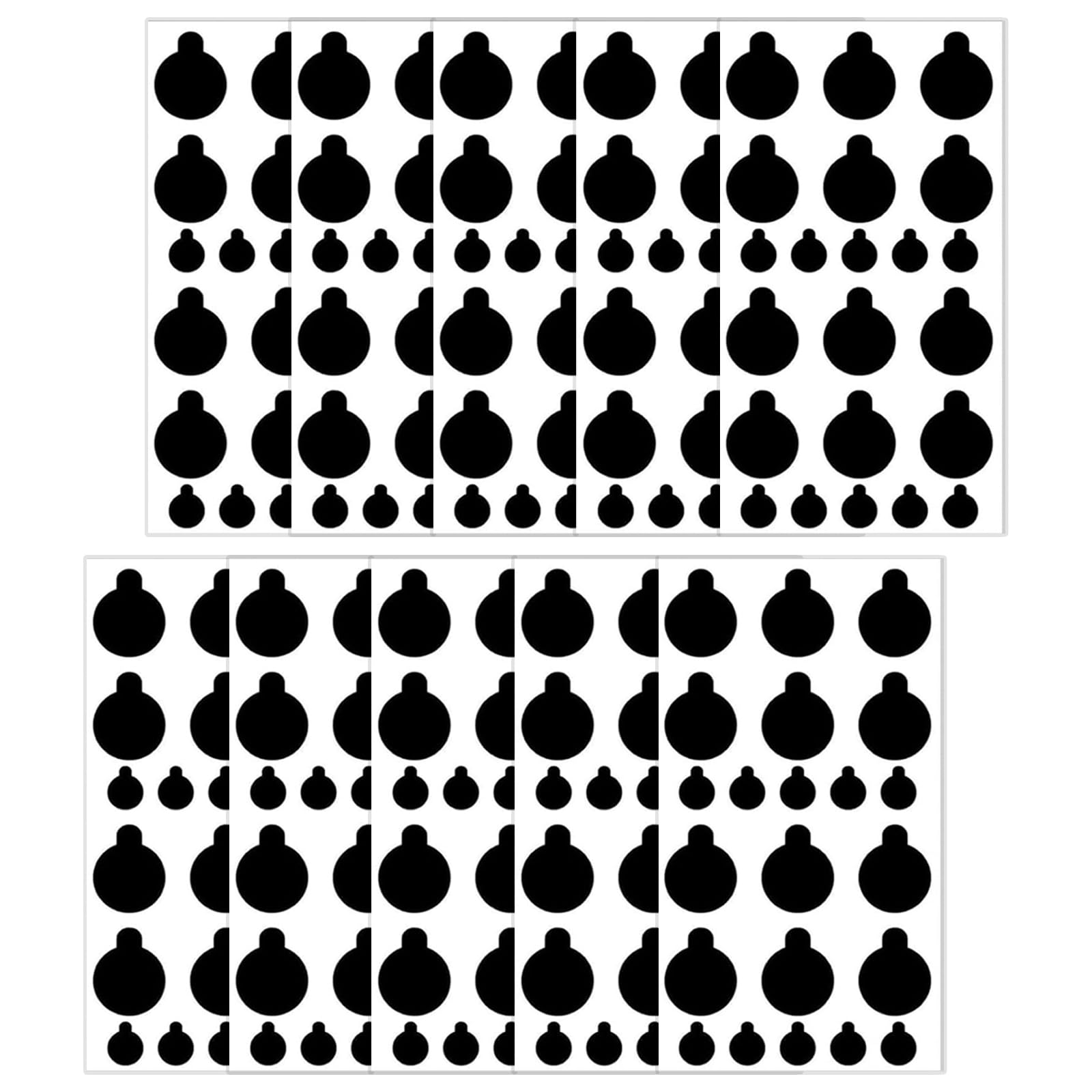 Autocollants pour Cache-Caméra, 10 Feuilles Autocollants pour Cache-Webcam, Autocollant de Confidentialité à Pois pour Webcam et Ordinateur Portable, Autocollant Opaques pour Routeurs et Téléphones