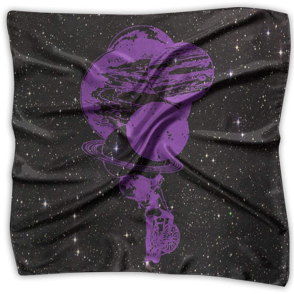 Time For Ride Fashion Women's Silk Neckerchief Square scarf Headdress Satin Neck Headscarf