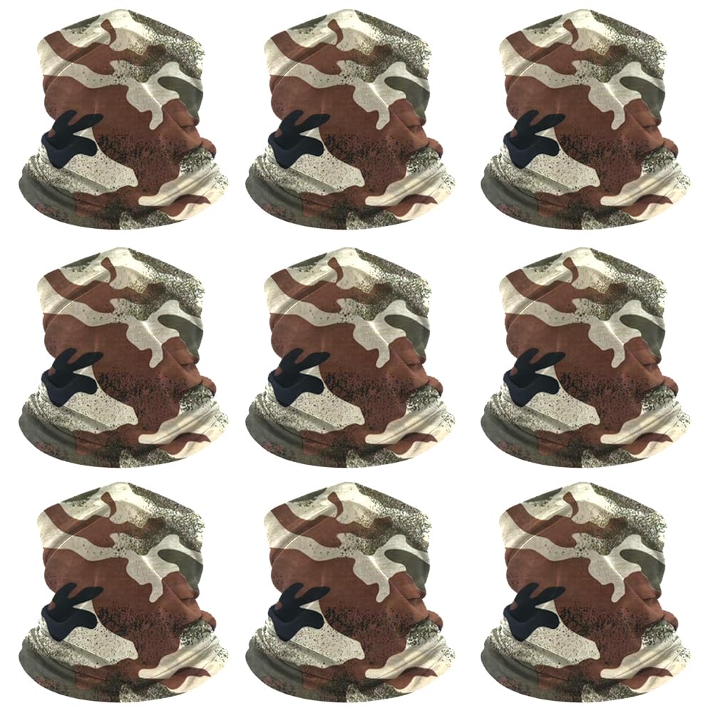 9-Pack Balaclava Face Mask for Men &amp; Women - UV Protection Neck Gaiter, Multi-Use Cycling Mask &amp; Breathable Headband