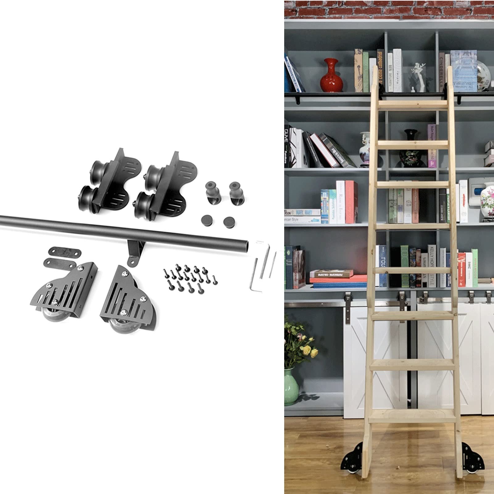 Kit de matériel de bibliothèque coulissante MiroDo : gagnez de la place sans changer de meuble
