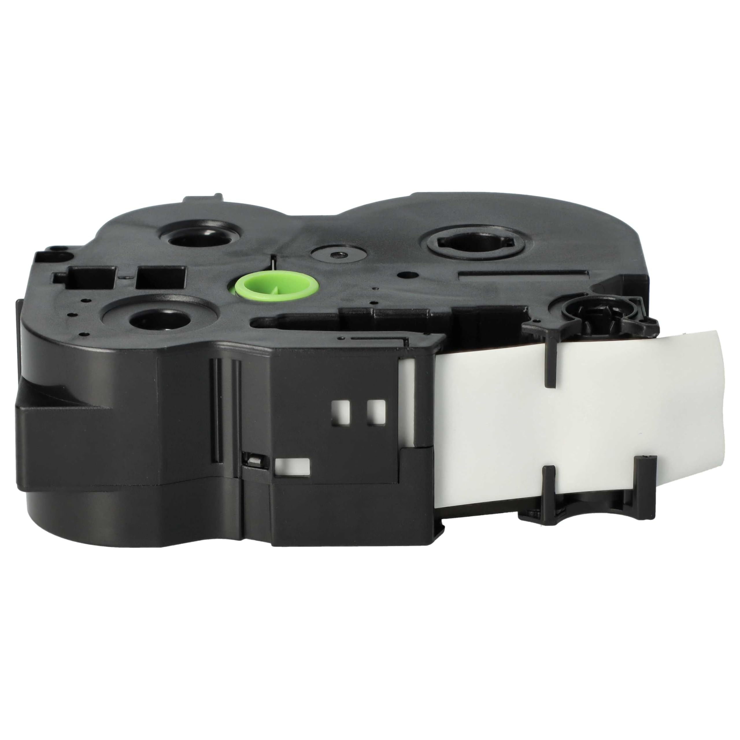 vhbw 5x taśmy kompatybilne z Brother P-Touch PT-9800PCN drukarka etykiet 1,5 m x 23,6 mm Czarny na białym, kaseta z tuleją termokurczliwą
