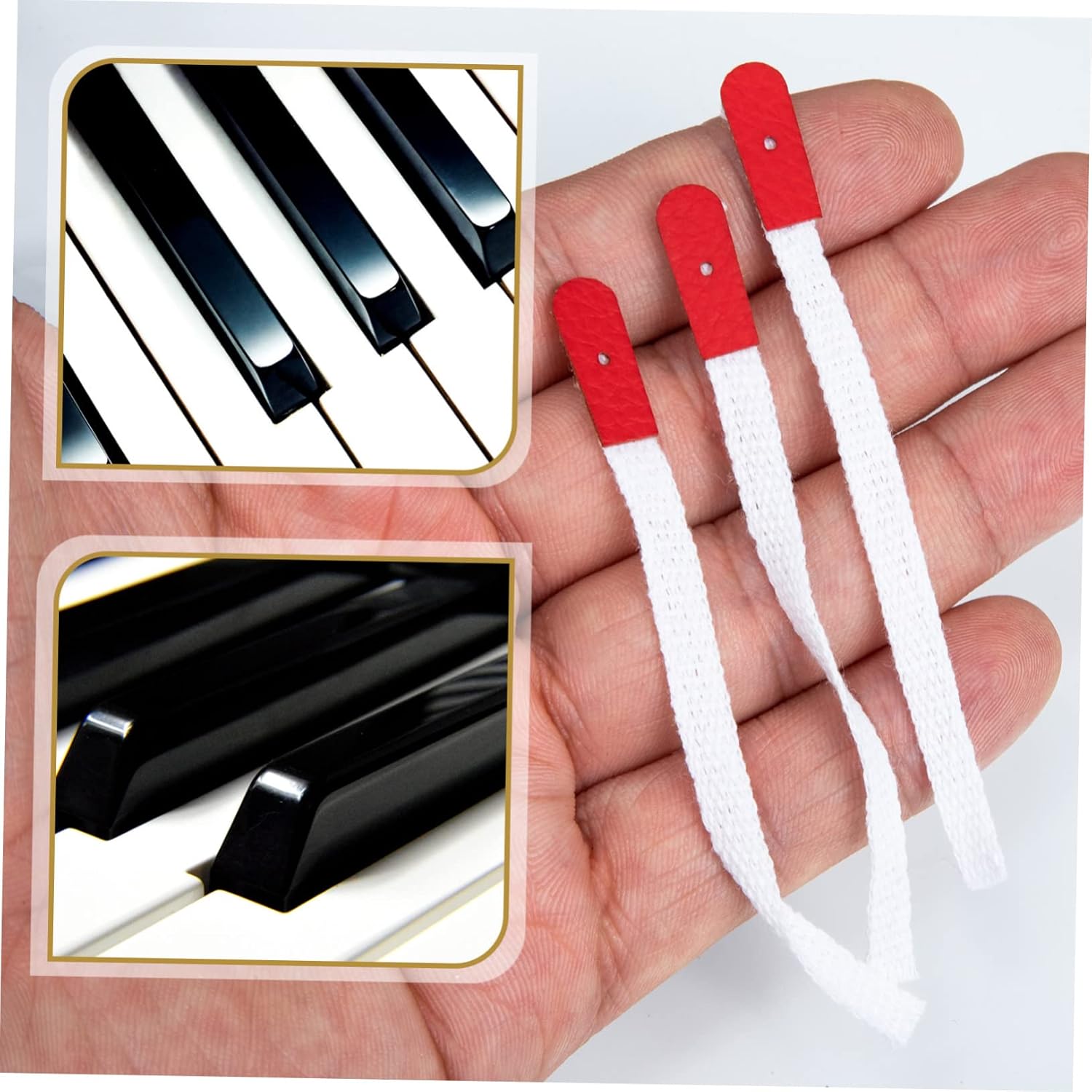 Toyvian 200pcs Piano Tuning Climbing Rope Straps Durable Non-elastic Leather Tools for Instrument Repair Essential Piano Accessories for Accurate Sound