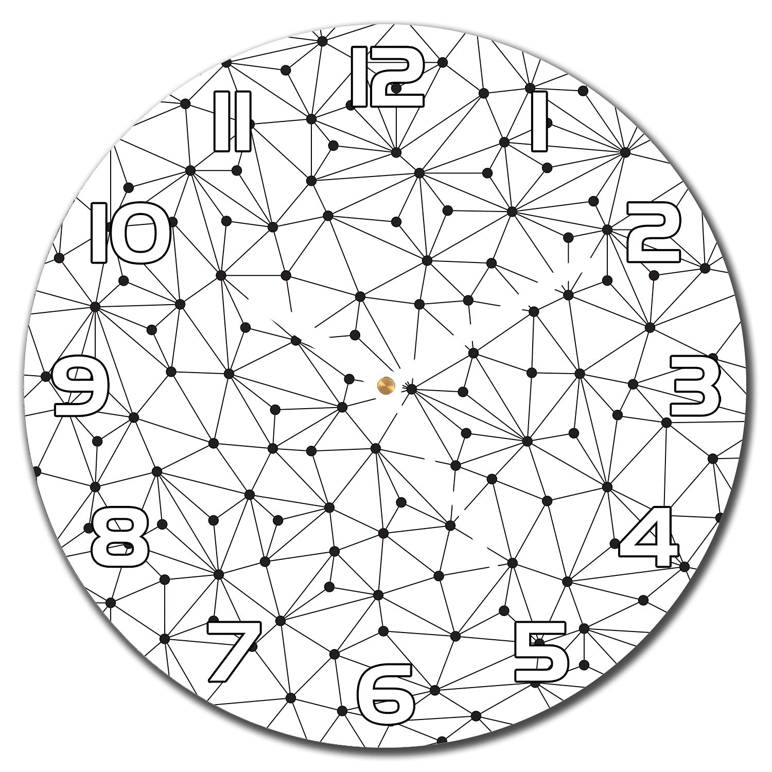 Horloge en verre murale moderne de 30 cm en verre de sécurité de qualité supérieure