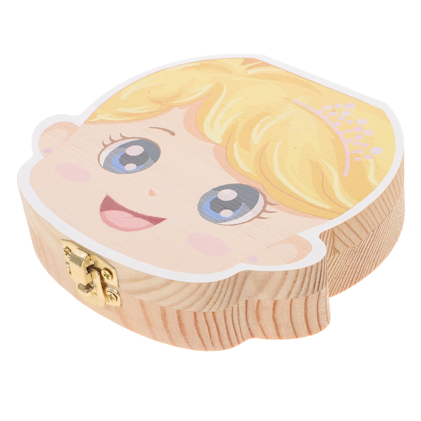 Cabilock Tooth Box Cartoon Keepsake Organizer Wooden present Storage Case for First Tooth Lightweight Compact Design for Easy Carrying