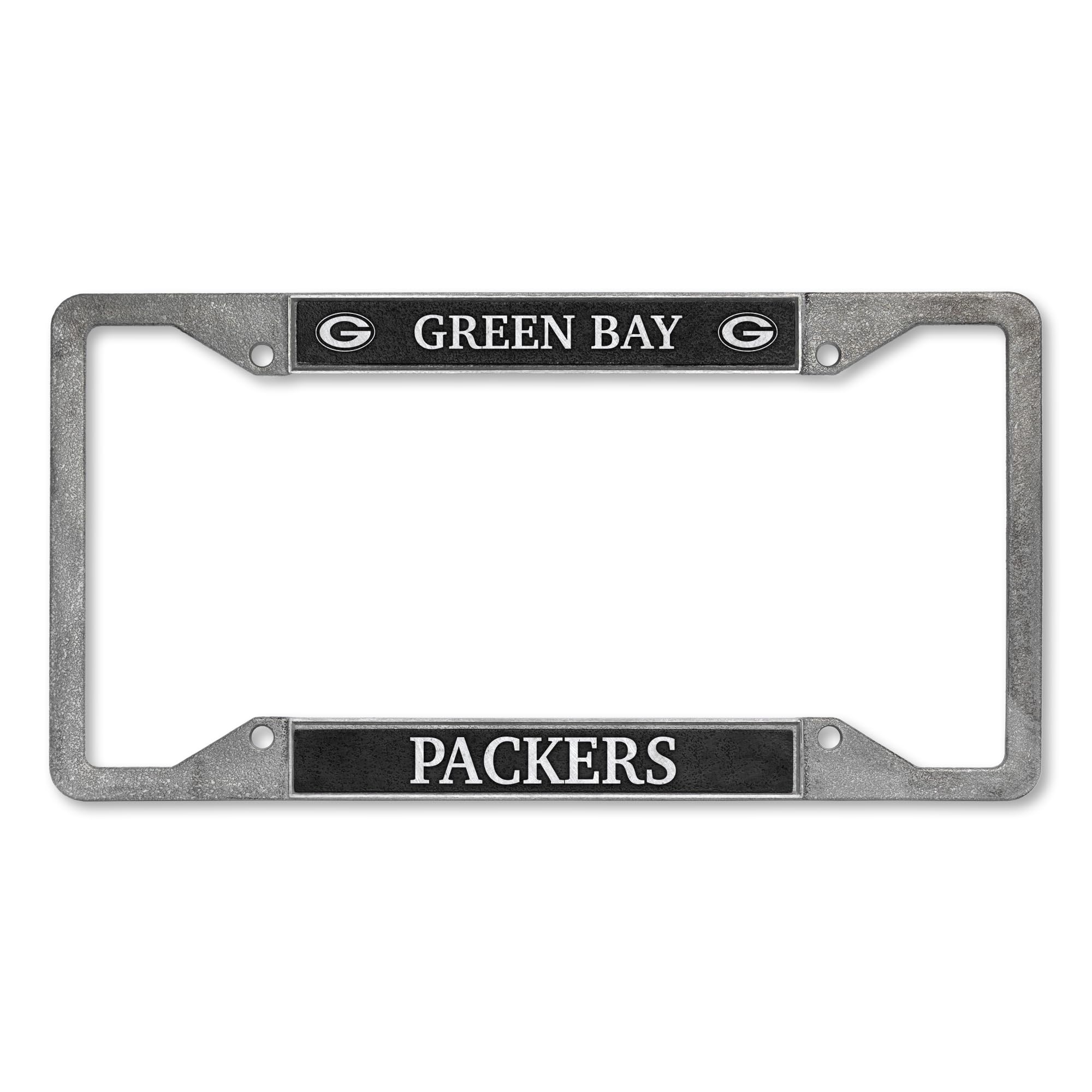 Rico Industries NFL Football Green Bay Packers Pewter License Plate Frame 12" x 6"