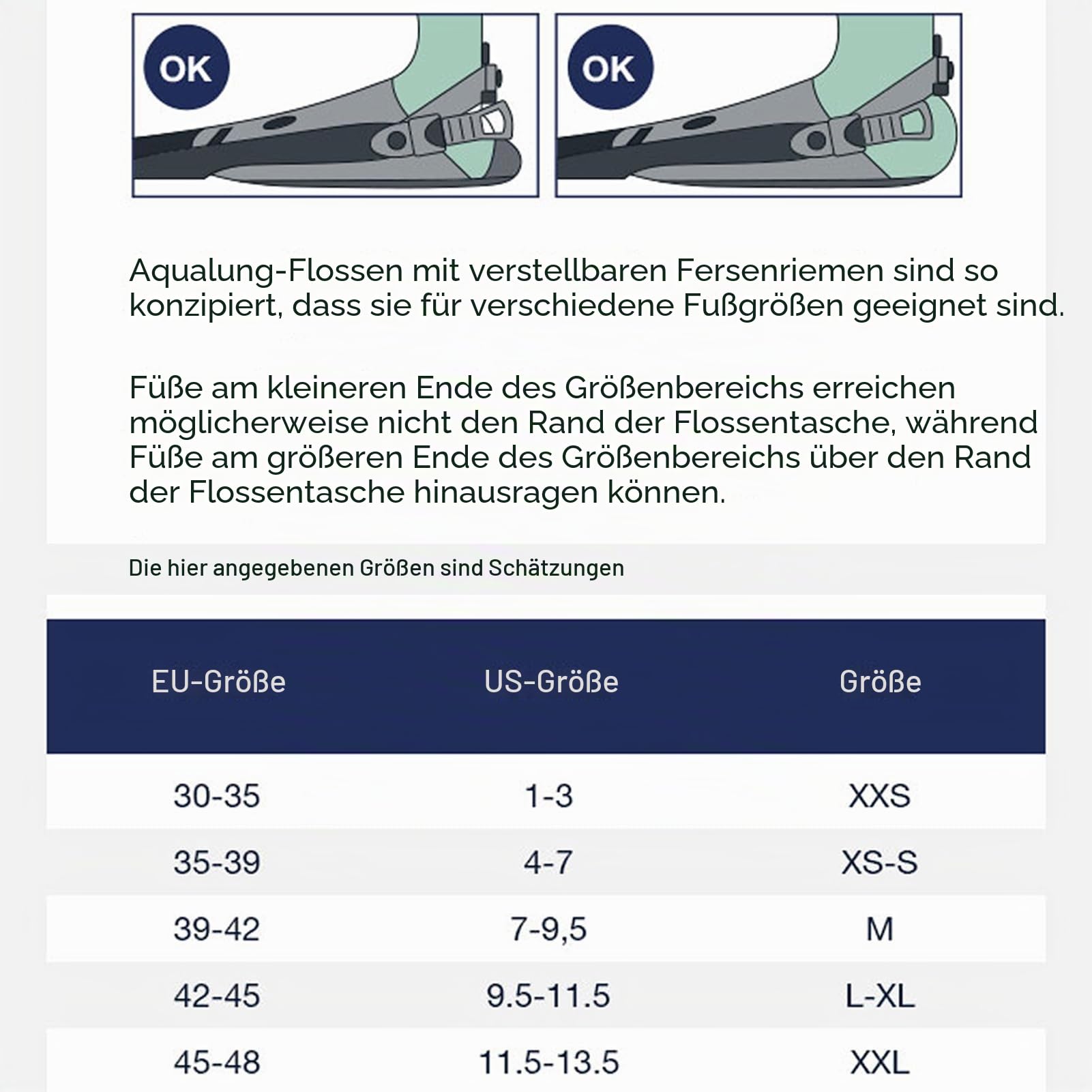 Aqualung Amika - Schnorchelflossen, innovativ, bequem, leistungsstark, mit optimalem Vortrieb
