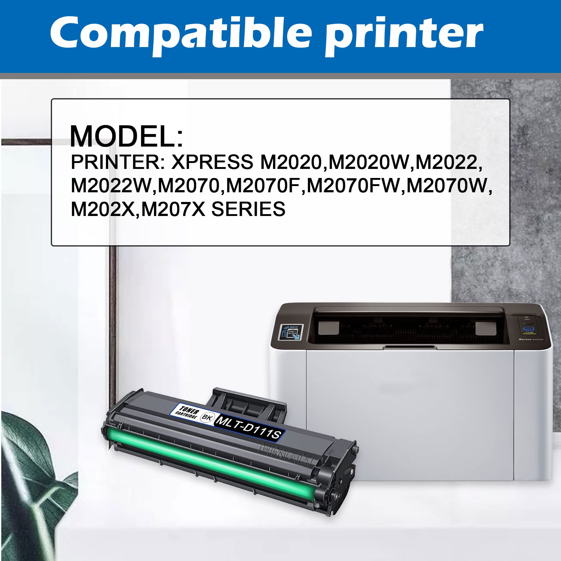 Amazon.com: 2-Pack MLT-D111S D111S Toner Cartridge (1,500 Pages