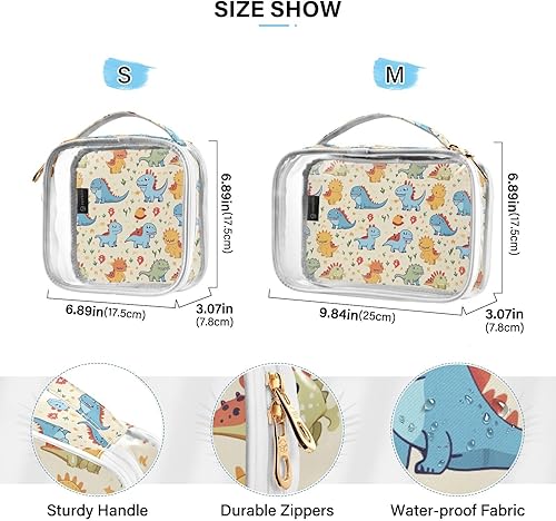 Miniatura 4 de Clear Toiletry Bag for Traveling,2 Pack Makeup Cosmetic Bag with Zipper,Travel Bag for Toiletries,Travel Essentials 21215260