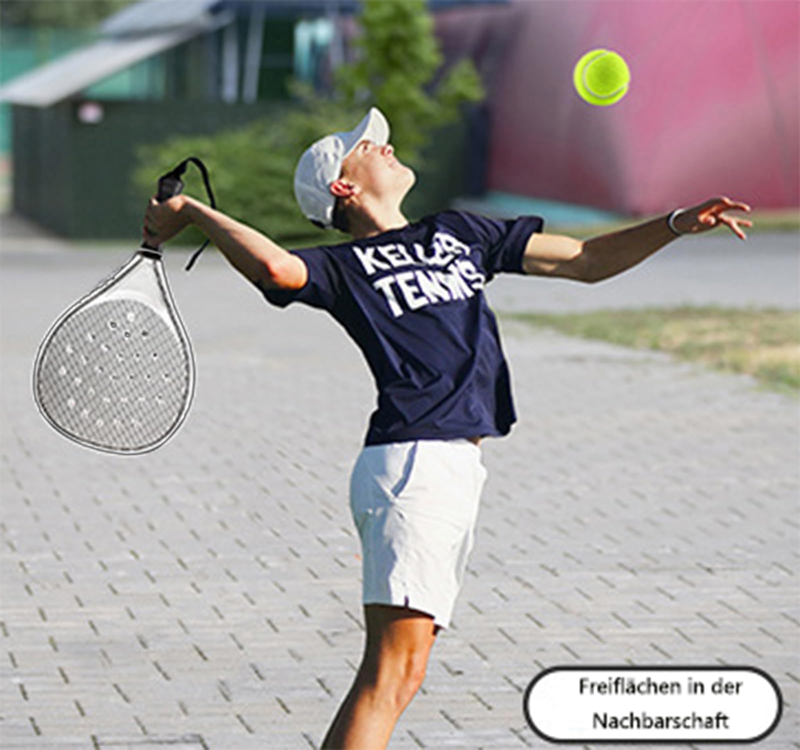 Padel Tennis Schläger Set für Einsteiger – Alles inklusive: weiße ABS-Schläger, Bälle & Tragetasche – Hohe Elastizität & einfache Handhabung – Ideal für Training & Freizeit