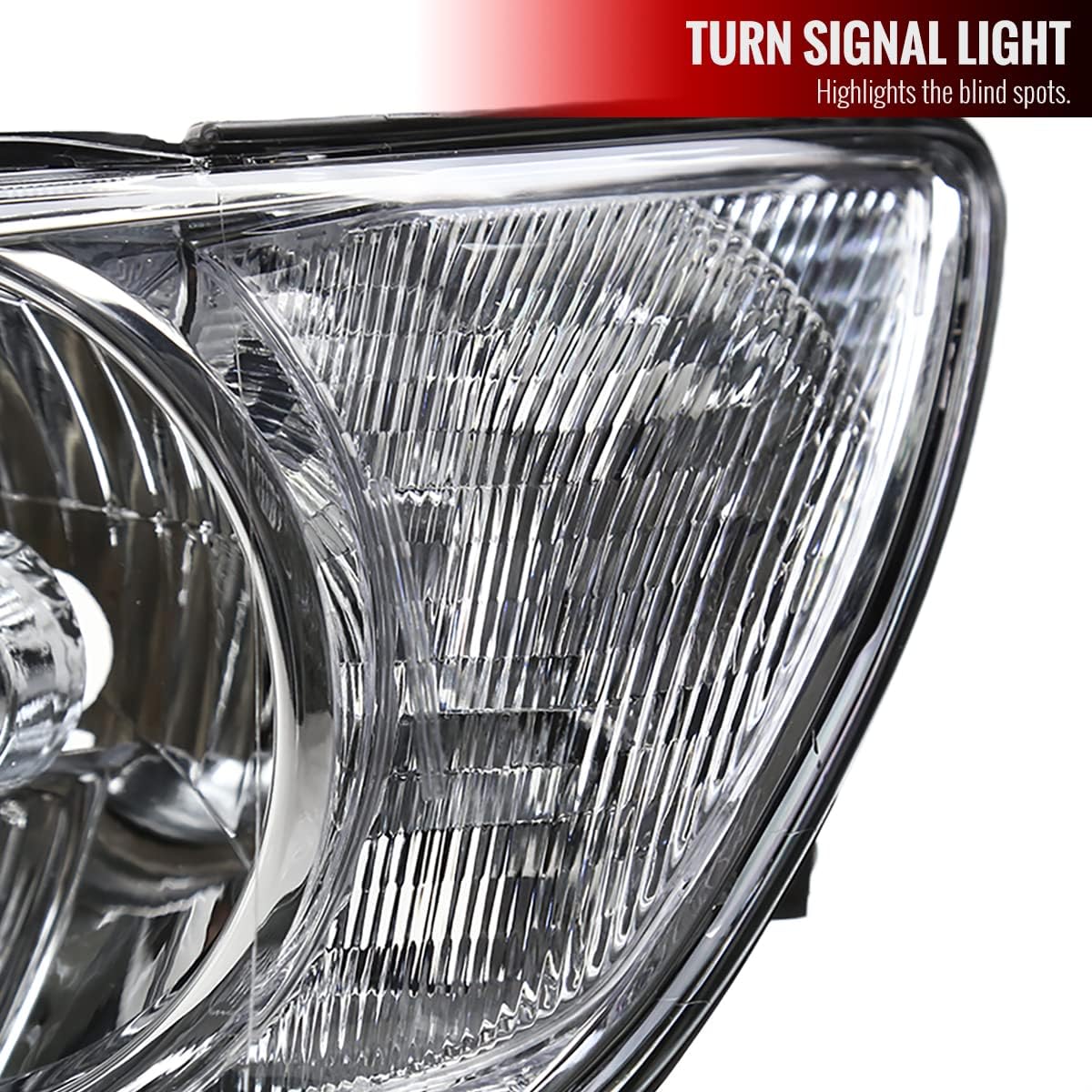 Factory Style Crystal Headlights (Chrome Housing/Clear Lens) Made for and Compatible with 2001-2005 Lexus IS300