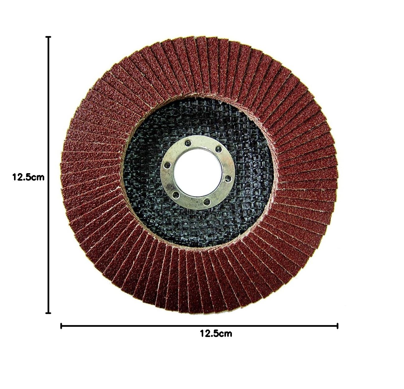Lot de 50 disques à lamelles plats P60 - 125 mm - Marron