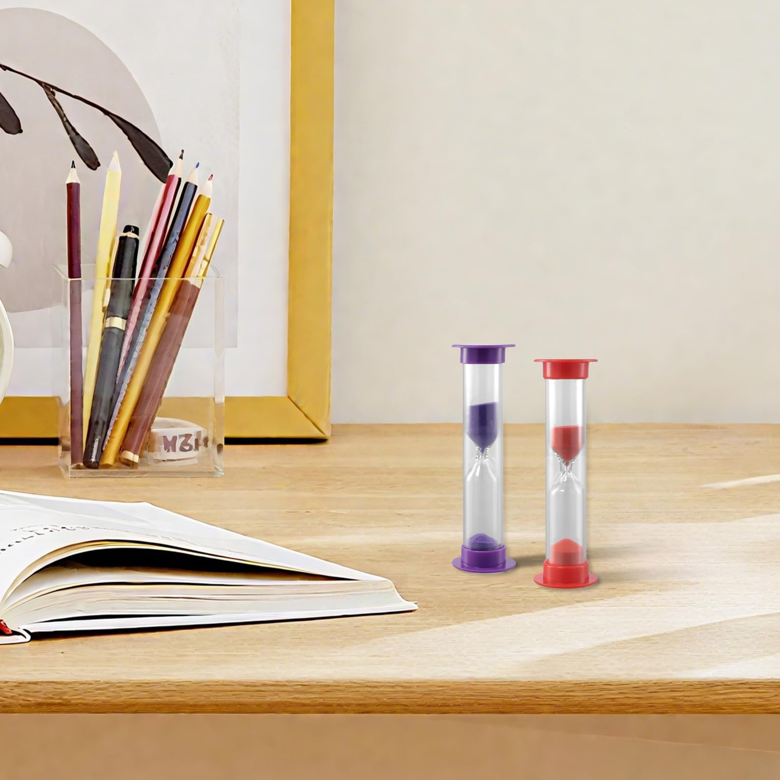 KEILEOHO 60 mini clessidra in plastica da 3 minuti, 6 colori, per cucinare, spazzolare i denti, attività