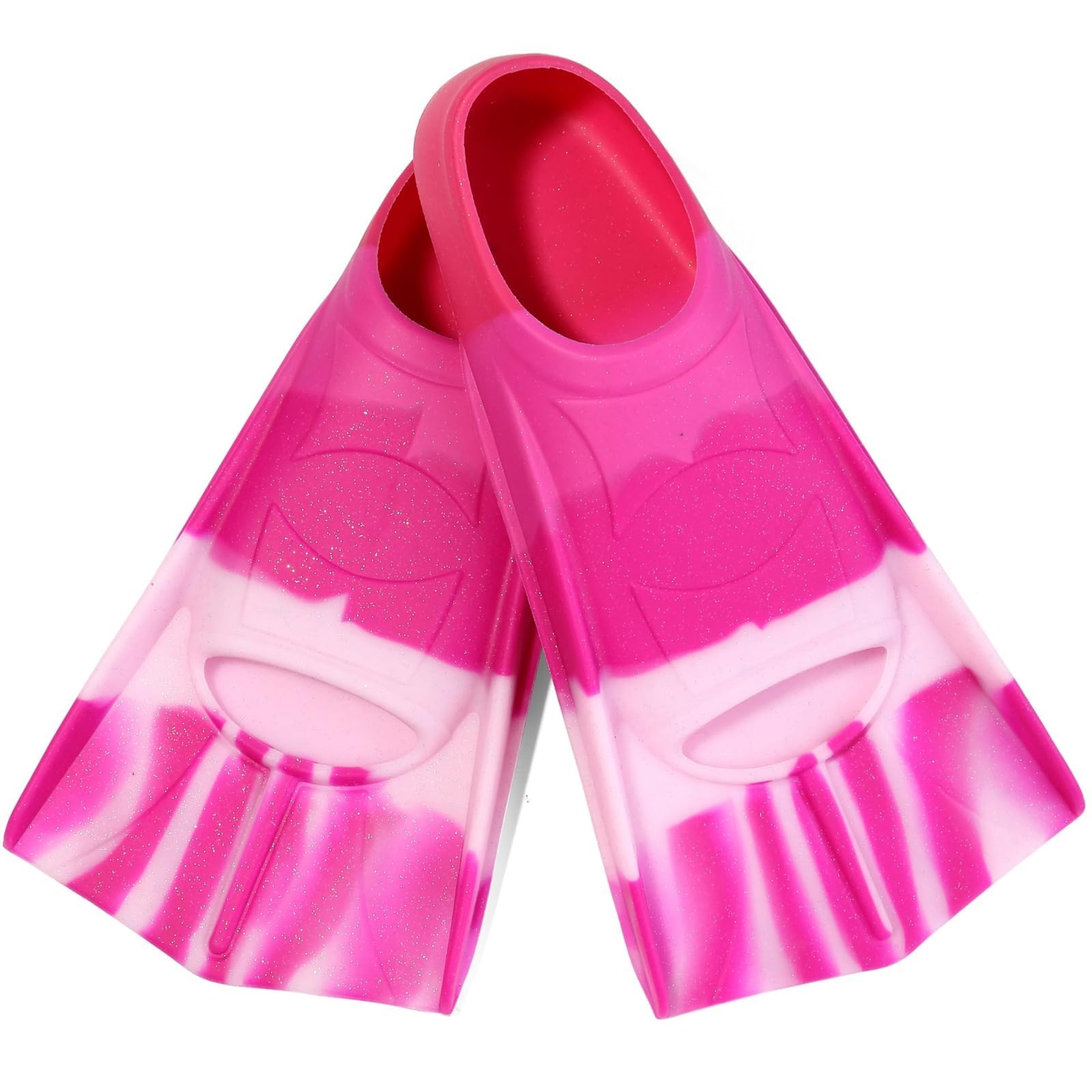 Pinne da nuoto corte per bambini, pinne da nuoto, snorkeling, per bambini, ragazze, ragazzi e adolescenti (R-XS)