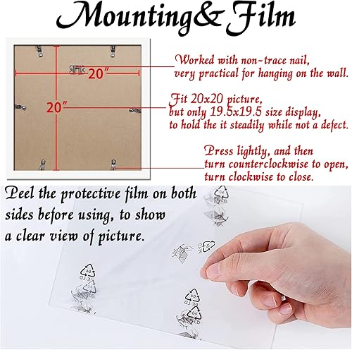 Vista 89 de Juego de 5 portarretratos de 10 x 14 pulgadas, marcos de fotos blancos de alta transparencia para galería de pared horizontal de escritorio vertical