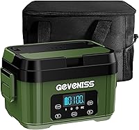 Vista 1 de Cordless Electric Lunch Box for Adults – Battery-Powered Heated Lunch Box Food Warmer with 1.1L Stainless Steel Container, Timer Function