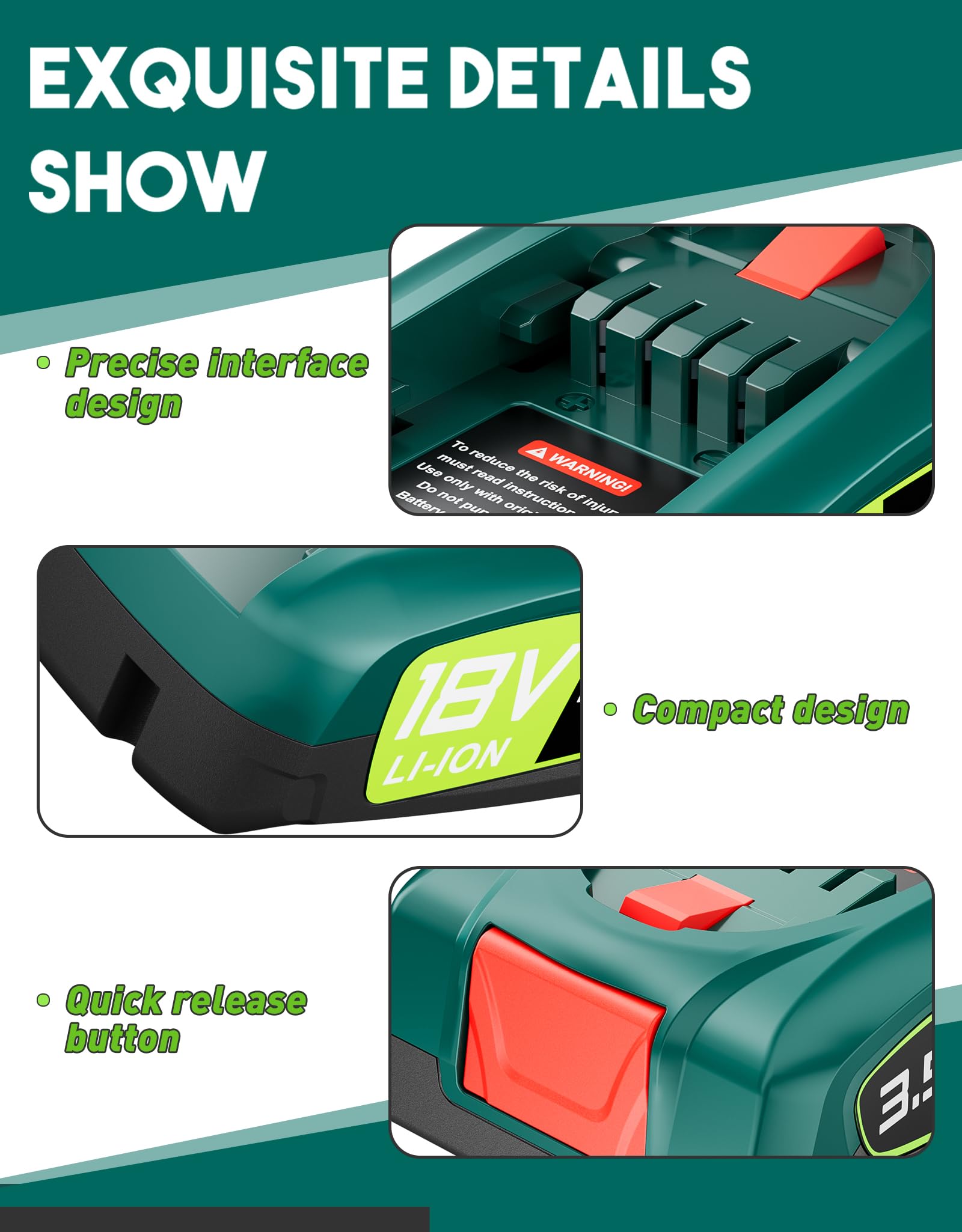 2 batterie di ricambio da 3,5 Ah 18 V PBA, compatibili con Bosch Home & Garden, Gardena, Gloria, Wagner, Rapid (non per aspirapolvere Unlimited), batteria di ricambio agli ioni di litio per PSR PSB