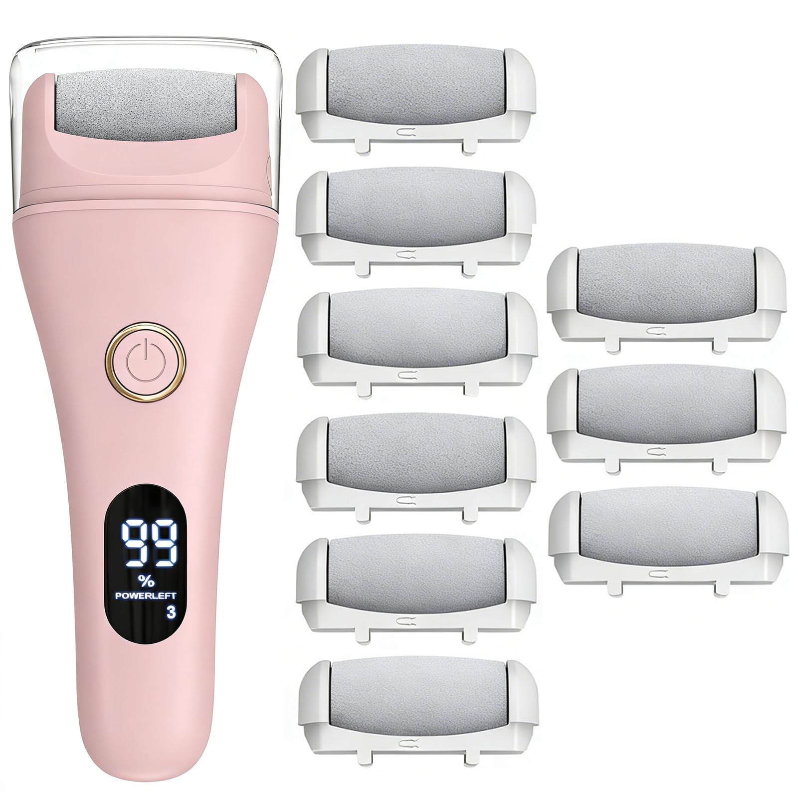 Lima eléctrica para pies, 9 cabezales de molienda más grandes y 3 velocidades, kit de pedicura, limpiador de pies, removedor de callos de piel muerta, kit de cuidado de pies, herramientas de pedicura