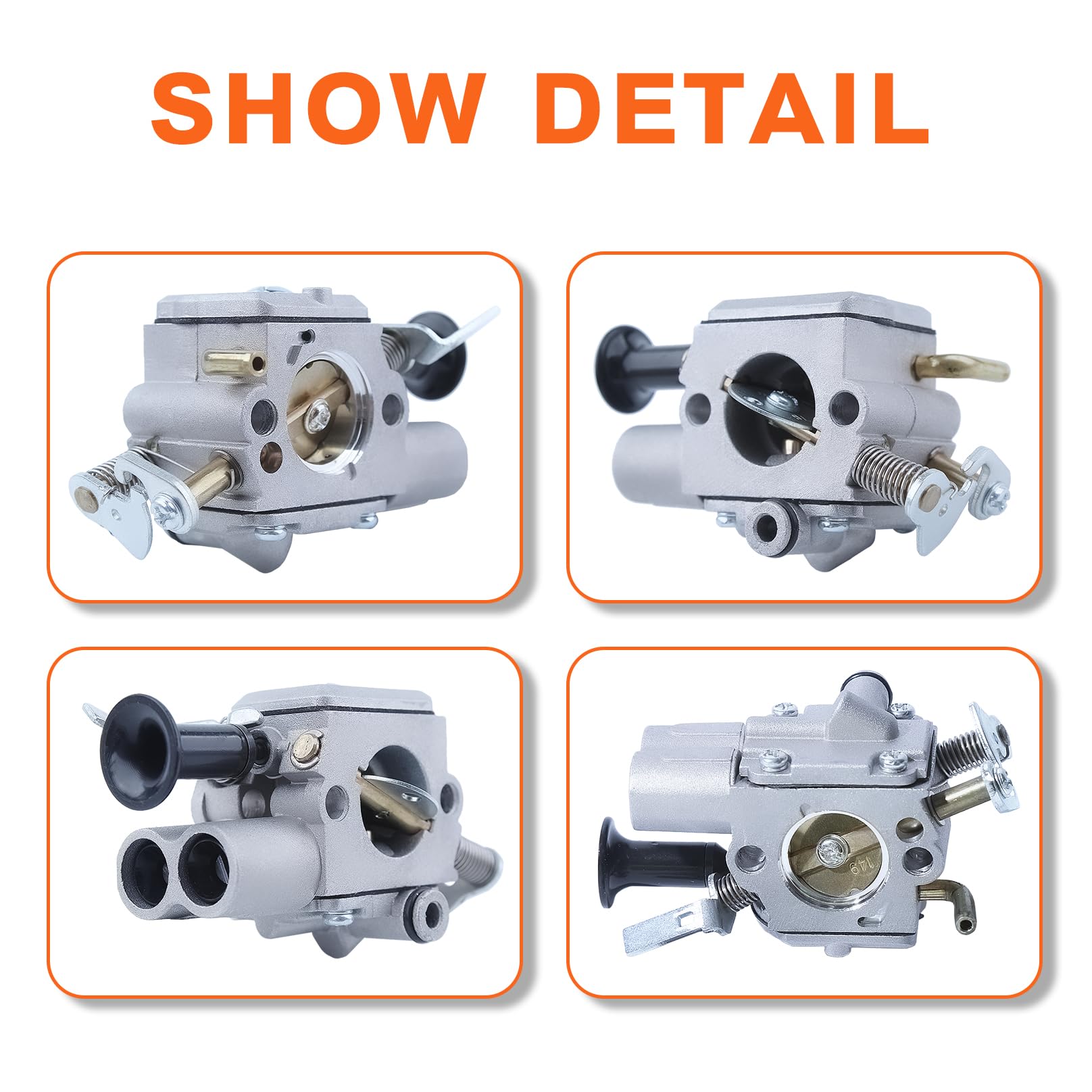 Carburateur pour Stihl MS271 MS291 MS261 MS271C MS291C MS261C Tronçonneuse Partie Zama Carb C1Q-S252,Carburateur Tune Up Joints Kit avec Bougie d'Allumage Filtre à Air Tuyau Noir