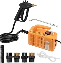 Pruie Máquina de limpeza a vapor portátil pressurizada de alta temperatura portátil de 2600 w com tubo de extensão cabeças de escova para carro de banheiro de cozinha