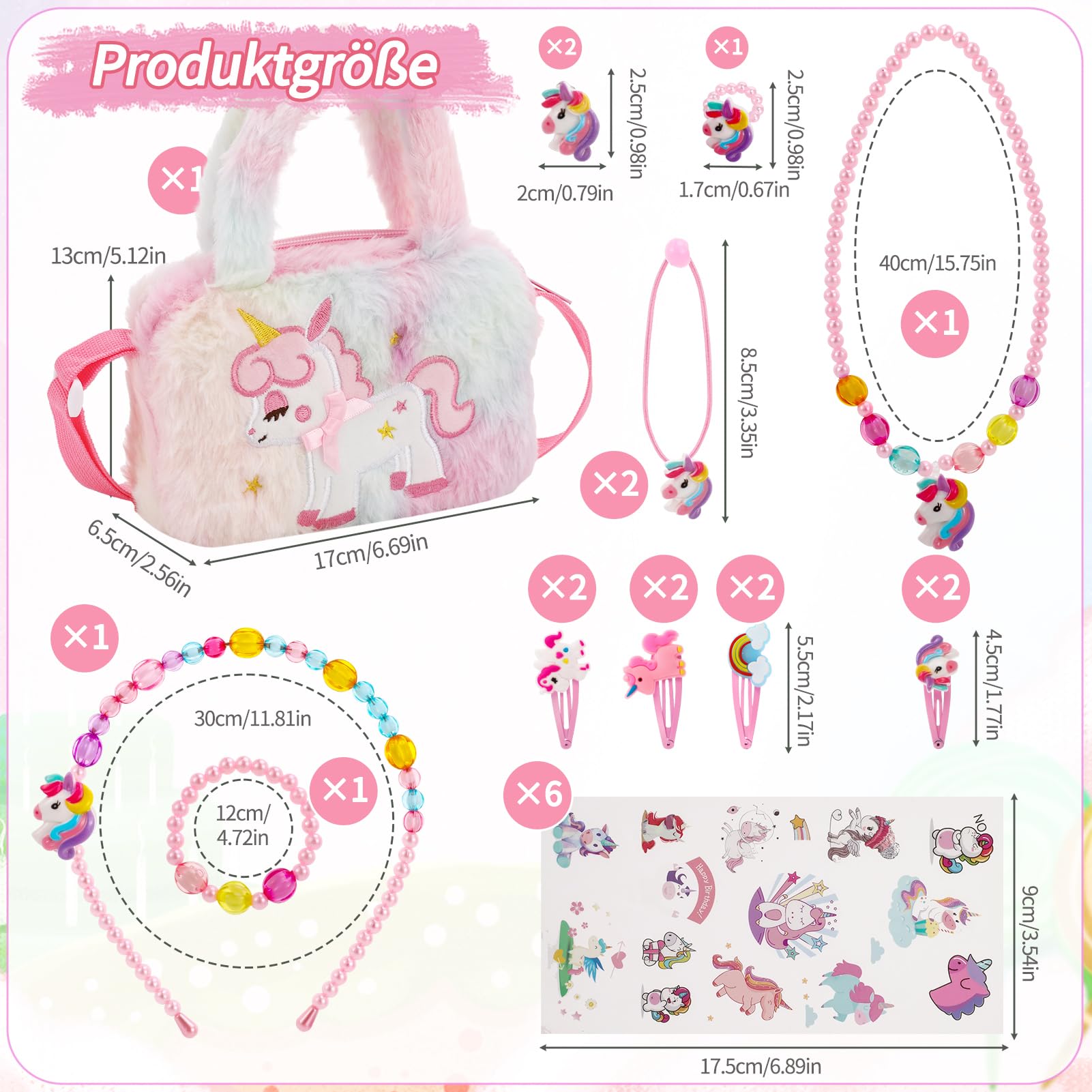 IHLux Handtaschen Kinder,2 PCS Kinder Umhängetasch Produktbild-Vorschau 1
