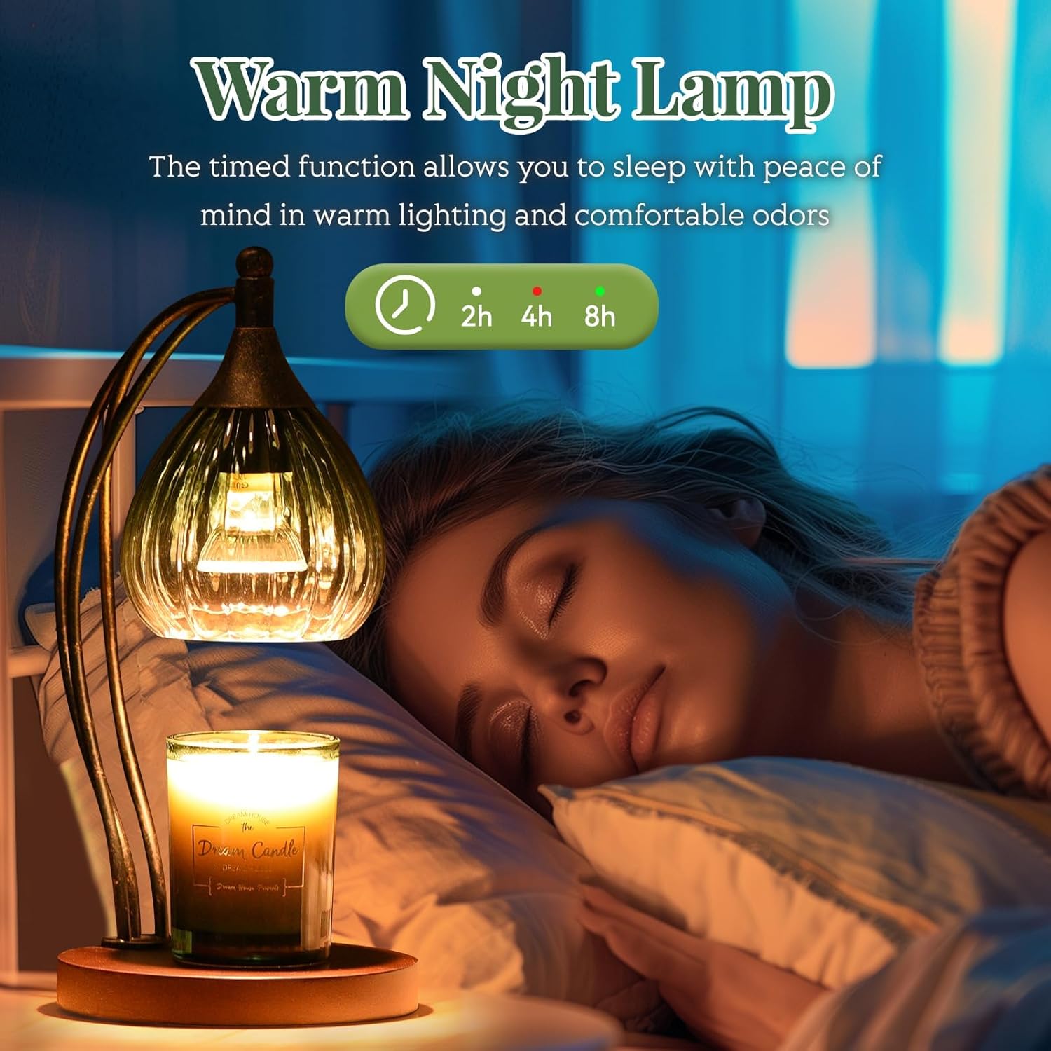 Candle Warmer Lamp with Timer and Dimmer - Electric Melter for Scented Jar Candles - Housewarming, New Home Decor