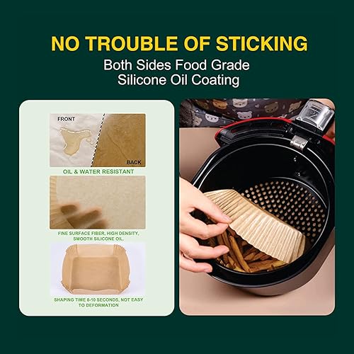 Miniatura 2 de Everdew Air Fryer Disposable Paper Liners, 100PCS Non-Stick Air Fryer Parchment Liner (9"Round)