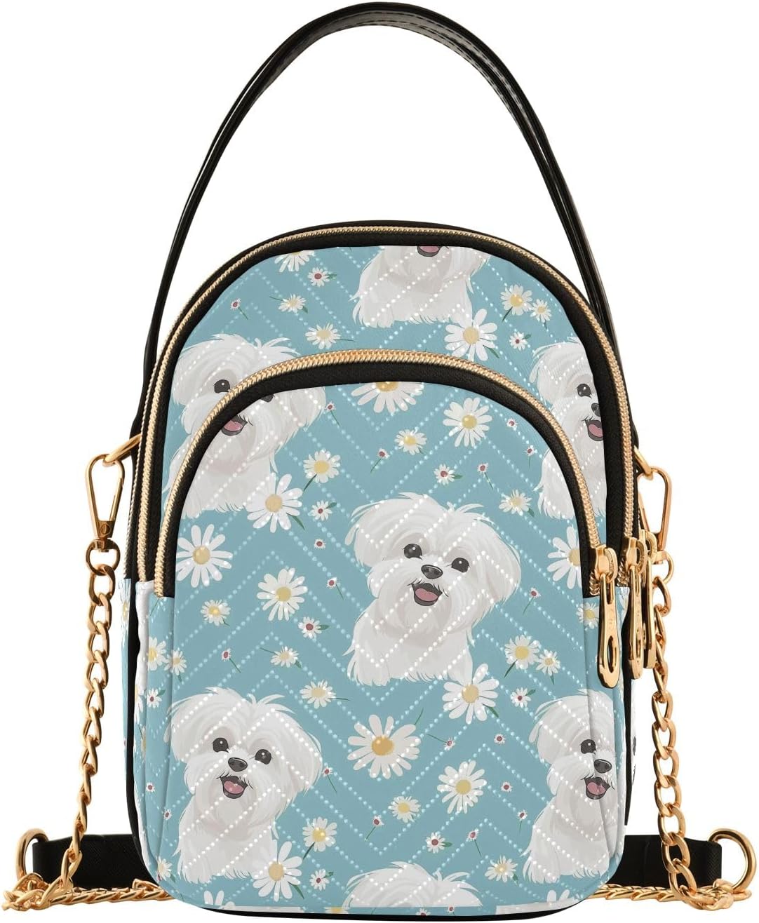 Charming Red Seahorse Women's Crossbody Handbags with Zipper, Casual Leather Cell Phone Purse Crossbody Bags for Ladies