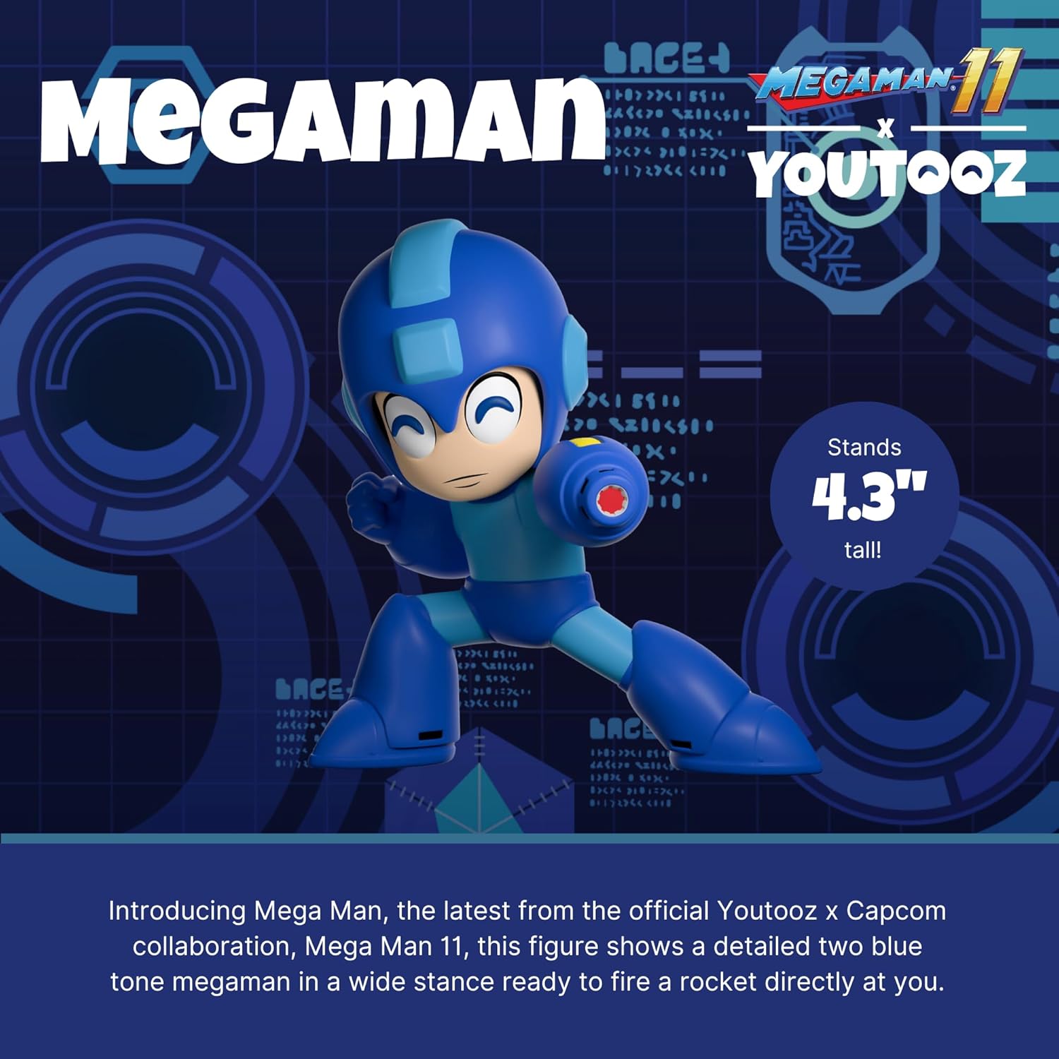 Youtooz Mega Man Vinyl Figure - Official Licensed Collectible from Video Game, Action Figure Collection