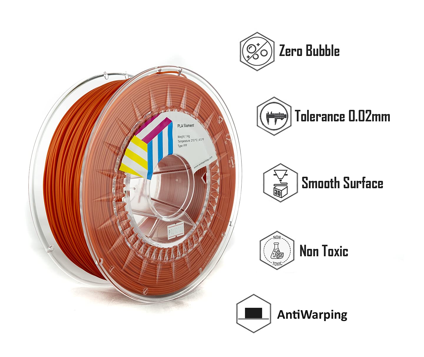 EOLAS Premium PLA+ 3D Printer Filament 1.75 mm +/- 0.03 mm 1 kg (2.2 lb)