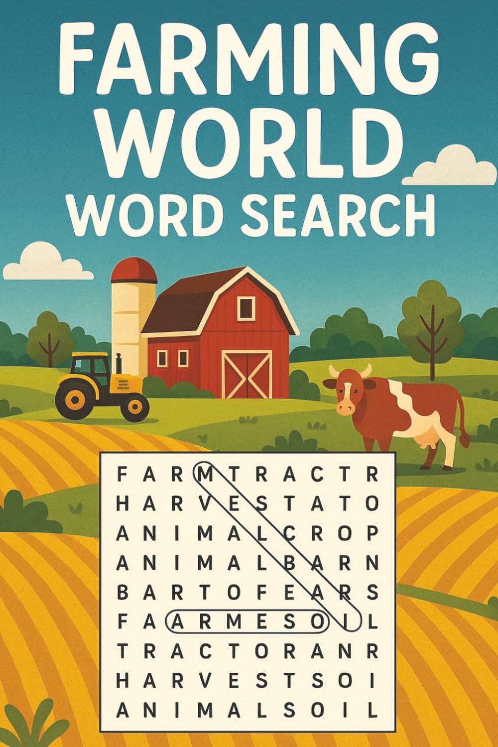 Farming World Word Search: 55 Farming World Word Search Puzzles for Teens and Adults – Fun and Educational Brain Games About Global Agriculture, ... & Rural Life Worldwide | With Solutions