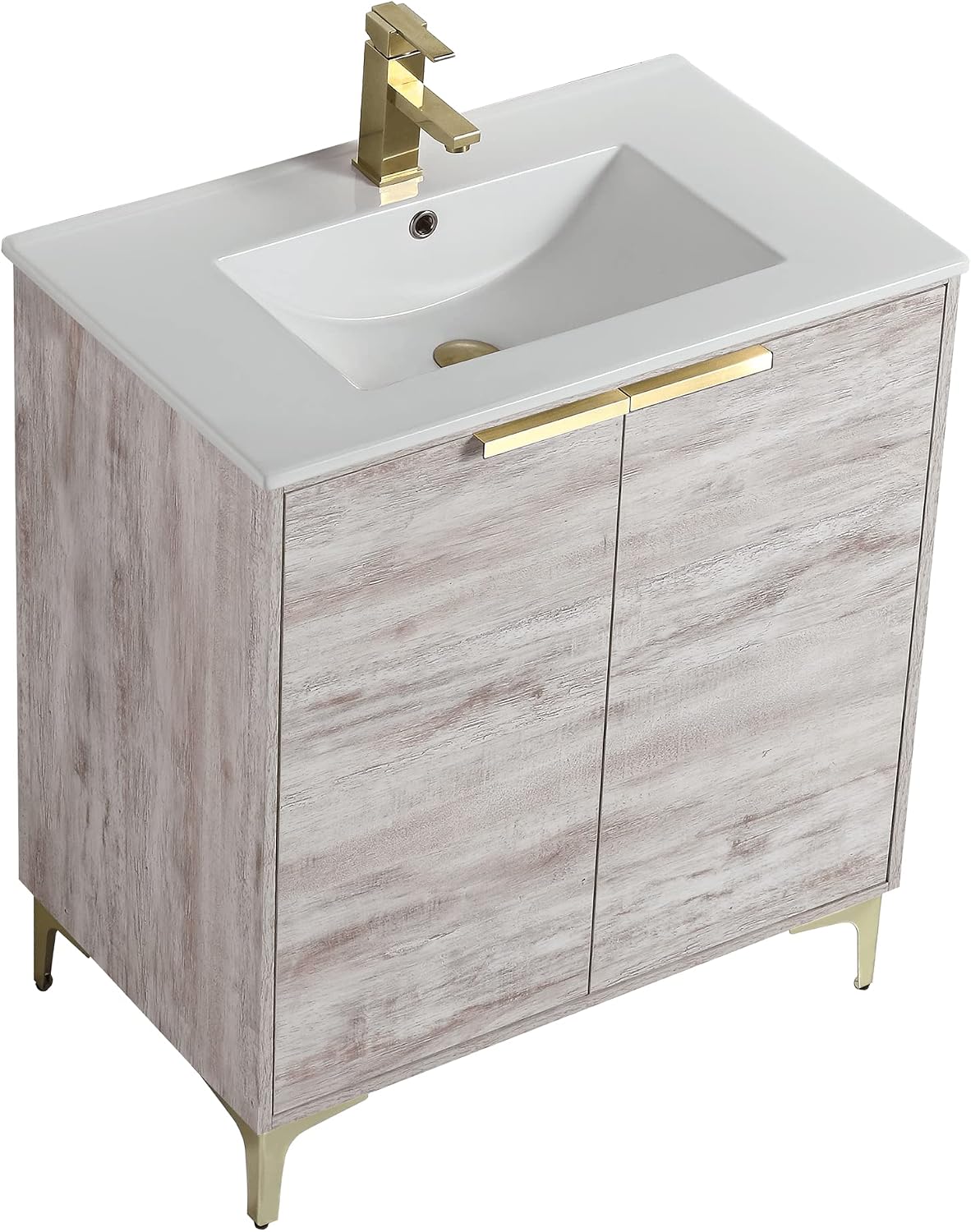 Fine Fixtures Wilmington 30 Inch Small Bathroom Vanity with Sink - 30 Bathroom Vanity with Sink Top Combo, Bathroom Vanities, Wooden 30 Inch Bathroom Vanity, Modern Bathroom Sink Cabinet, Sink Vanity