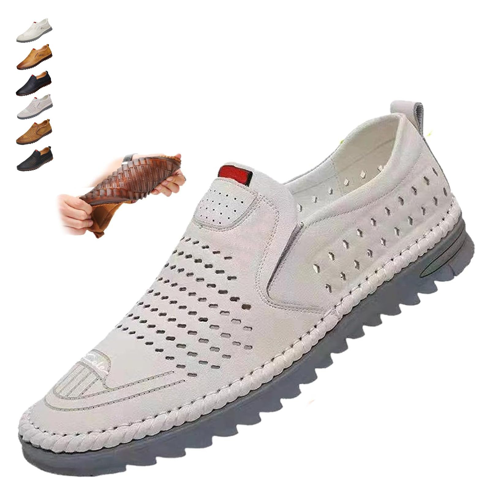Mocasines informales de piel para hombre