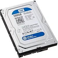 Western Digital Blue WD5000AZLX 500 GB 7200 RPM 32 MB Cache SATA III 6.0 Gb/s 3,5 polegadas Disco rígido interno para desktop [Renovado]- de 1 ano