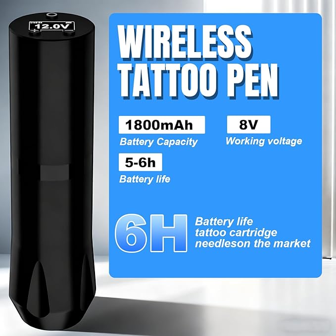 Kit Máquina Tatuar Pen Inalámbrica OZER con Tintas y Herrami miniatura 2