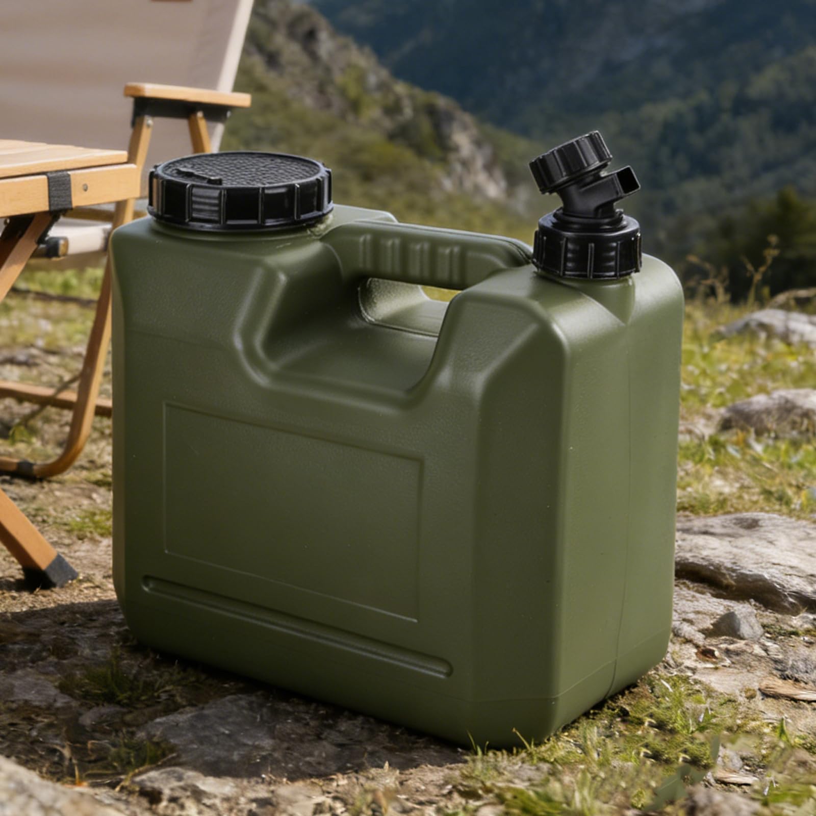 Contenitore D'acqua con Rubinetto, Tanica Portatile per Campeggio e Emergenza con Apertura Larga, Ideale per Auto, Attività All'aperto, Escursioni, Viaggi, Picnic e Emergenze in Caso di Uragani
