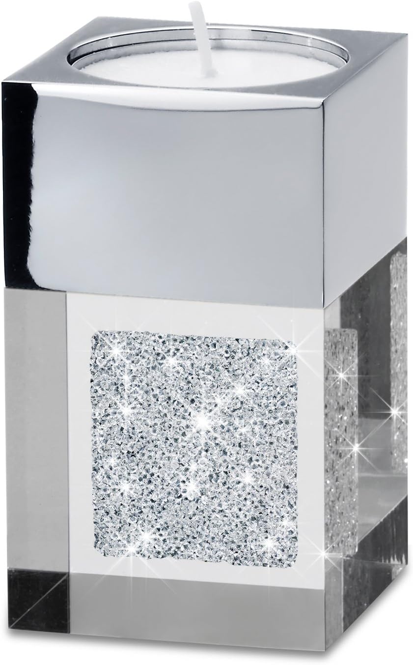 Pylon Mini modern tealight holder/Embellished with Crystals from Swarovski/Special table decoration
