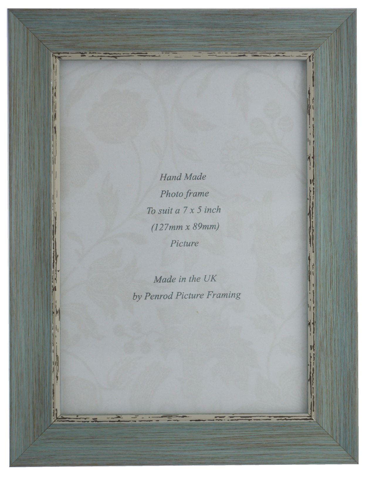 Oxford 7 x 5 inch Photo Frame. Blue with a shabby chic finish.