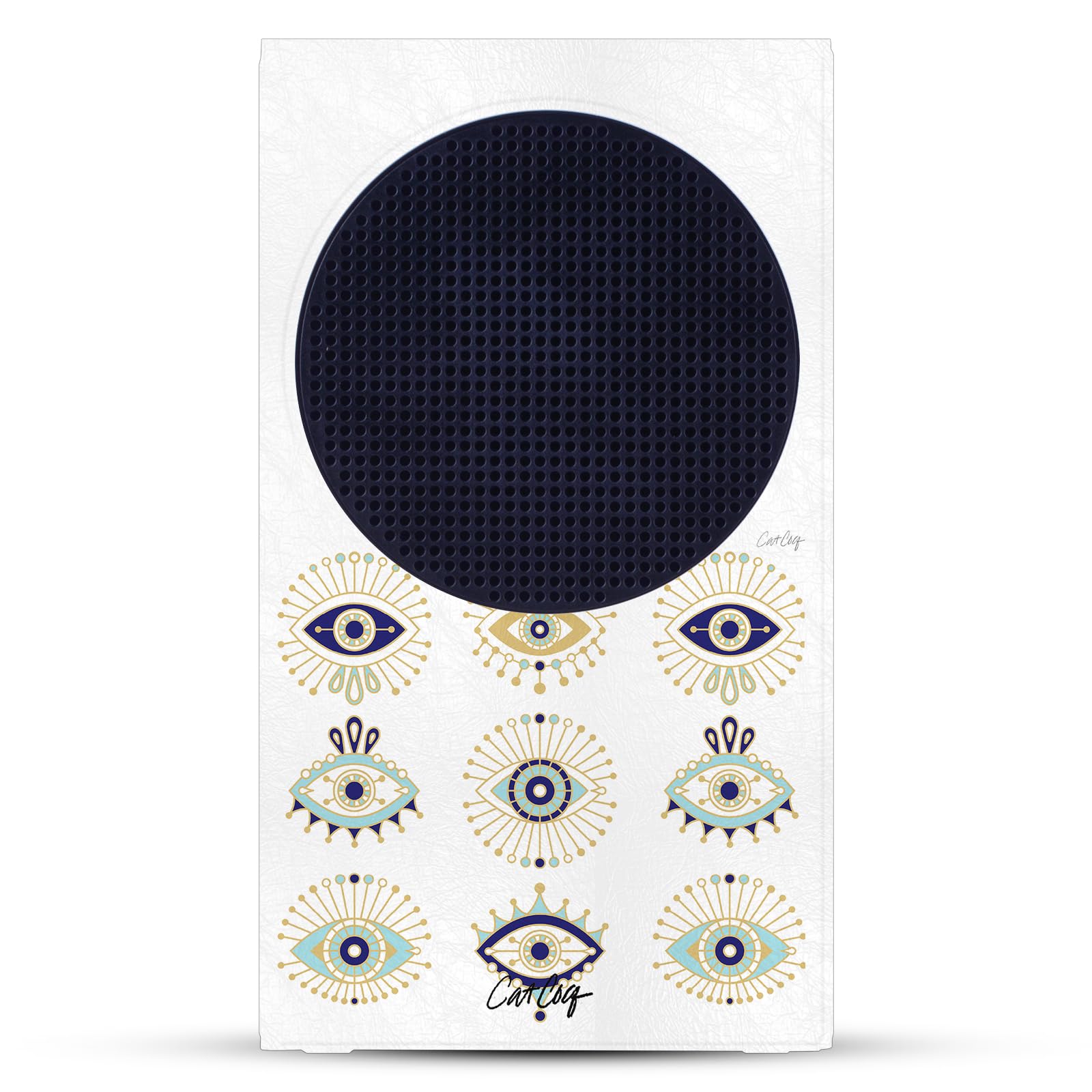 Head Case Designs Sous Licence Officielle Cat Coquillette Or bleu Mix Art Enveloppement De Console De Jeu Et Skins Pour Manette compatible avec Xbox Series S Console & Controller Bundle
