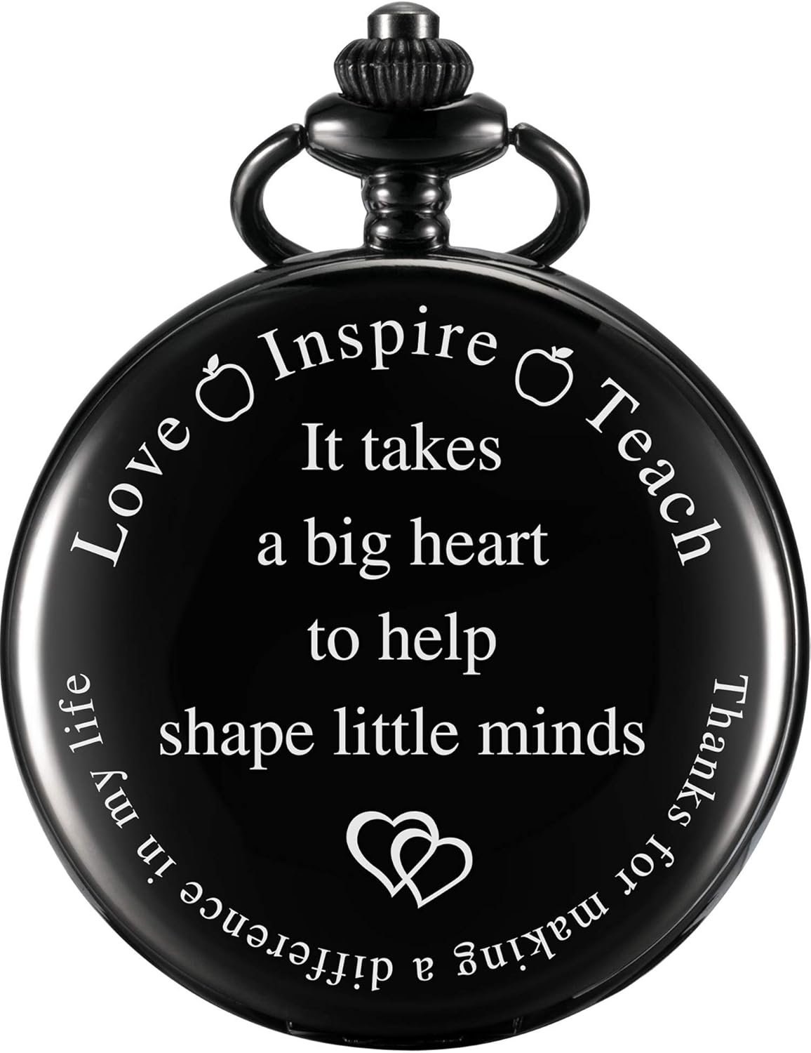 Hicarer Pocket Watch Teacher Arabic Numerals Pocket Watch for Men Women Teacher Appreciation Supplies