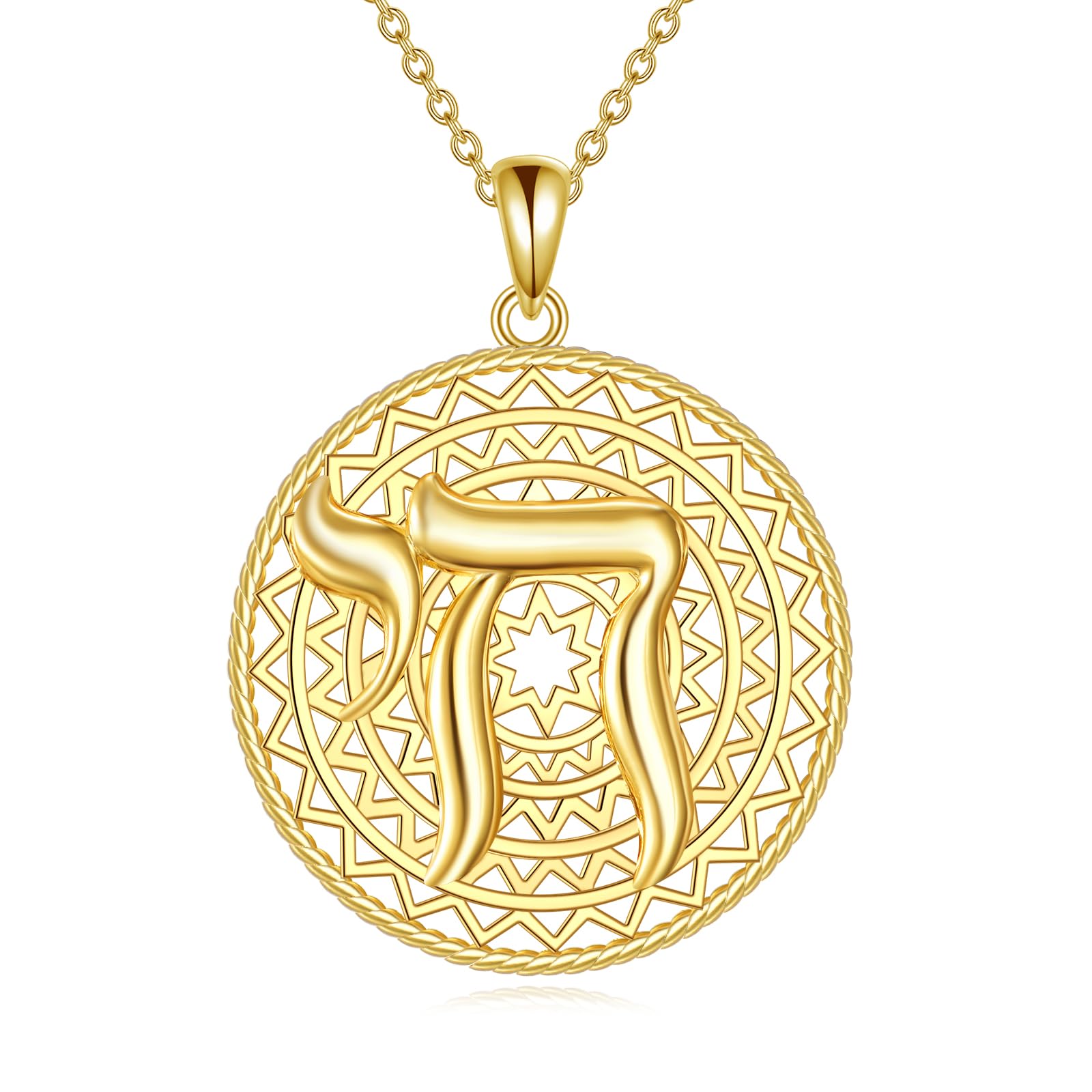 POPLYKE OM/Chai collana ebraica in argento Sterling gioielli messianici regalo ebraico per le donne
