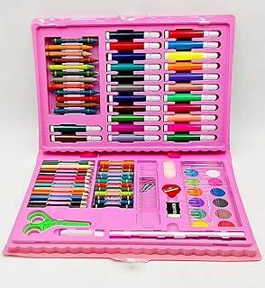 Generic Kids Colorful Bag - Pink, 86 Pieces