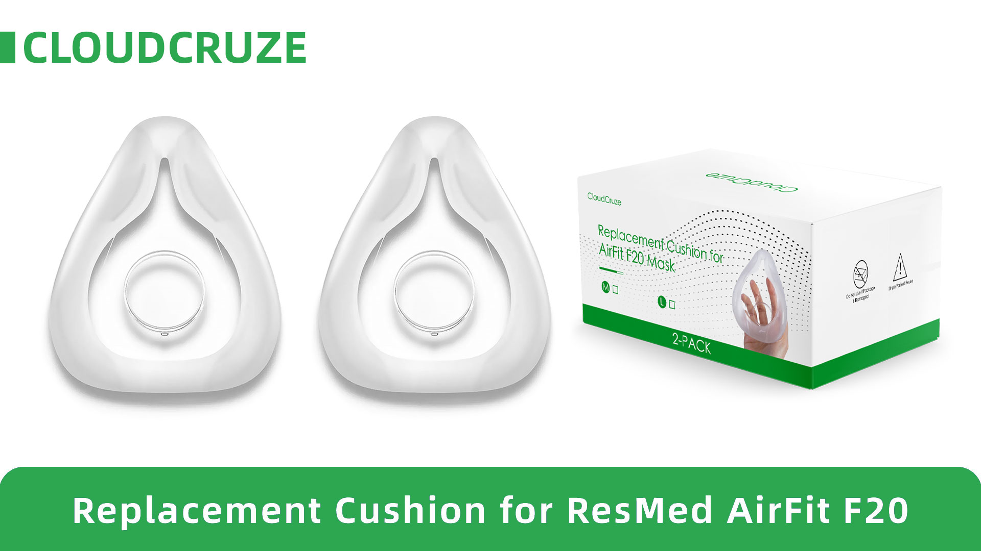 ResMed Airfit F20 Large Cushion Replacement – 63469 (Unbranded, New In Box)