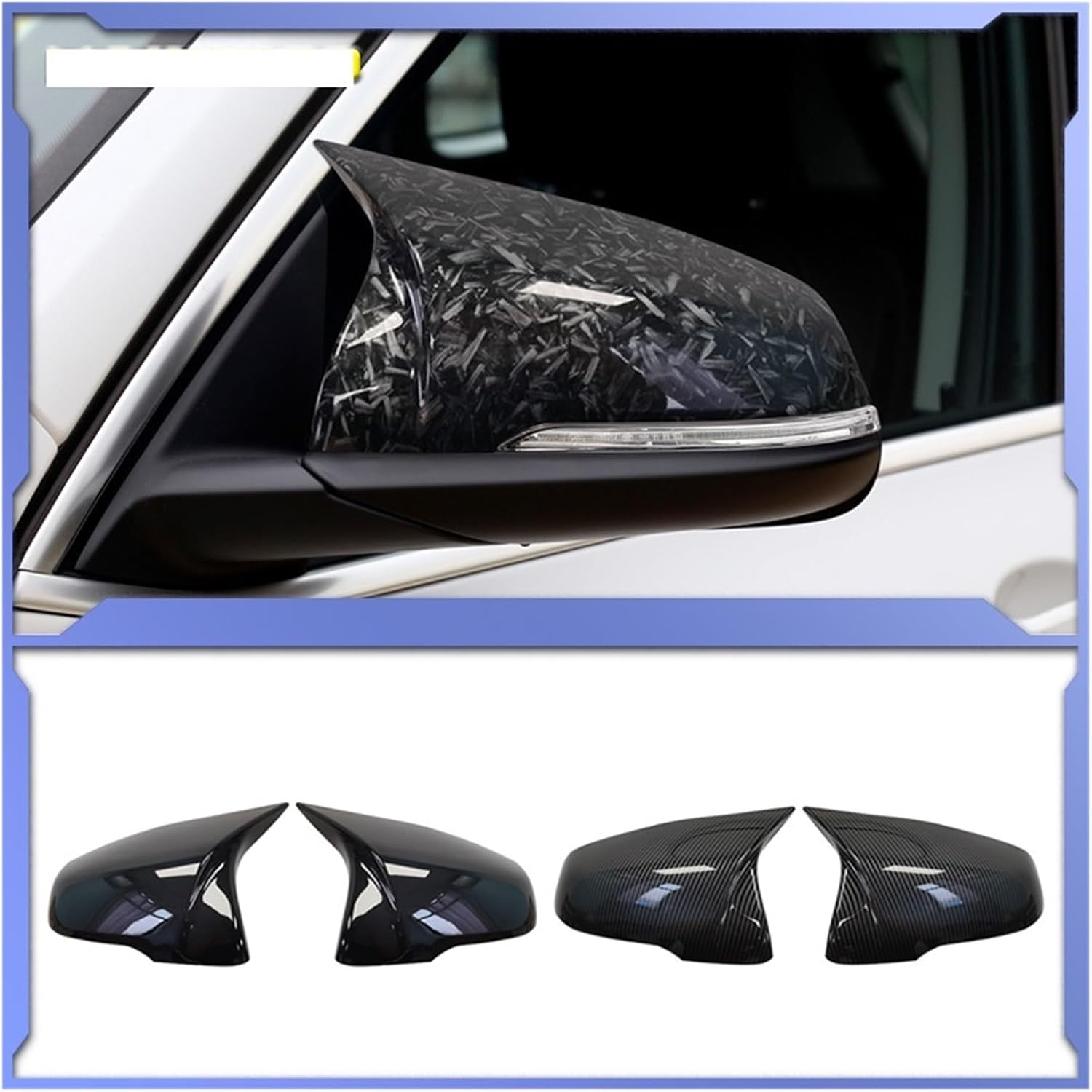Wide Angle Rear View Mirror Glass Replacement - Fits Multiple Models