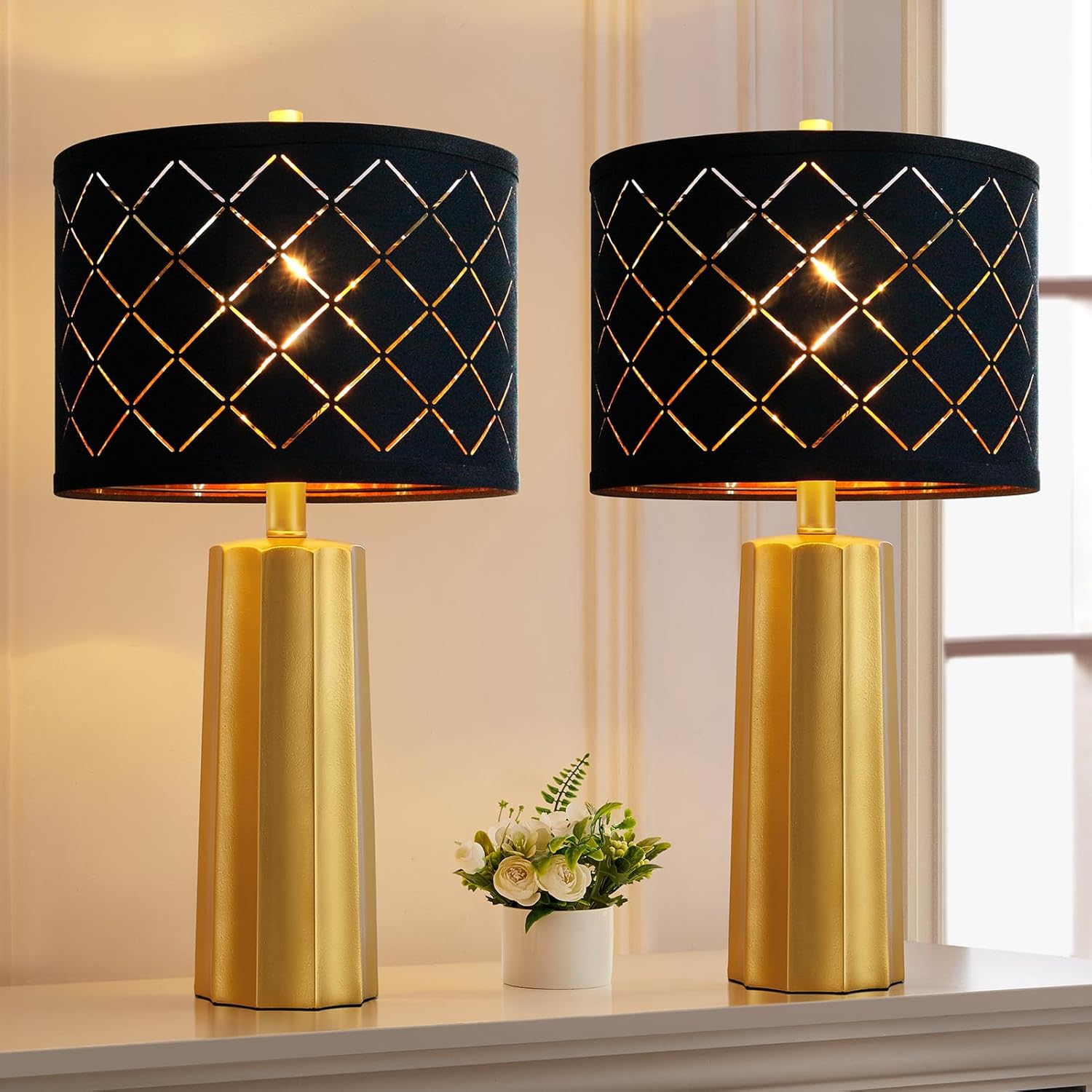 Illuminate Your Space: RORIANO Modern Gold Table Lamps Review