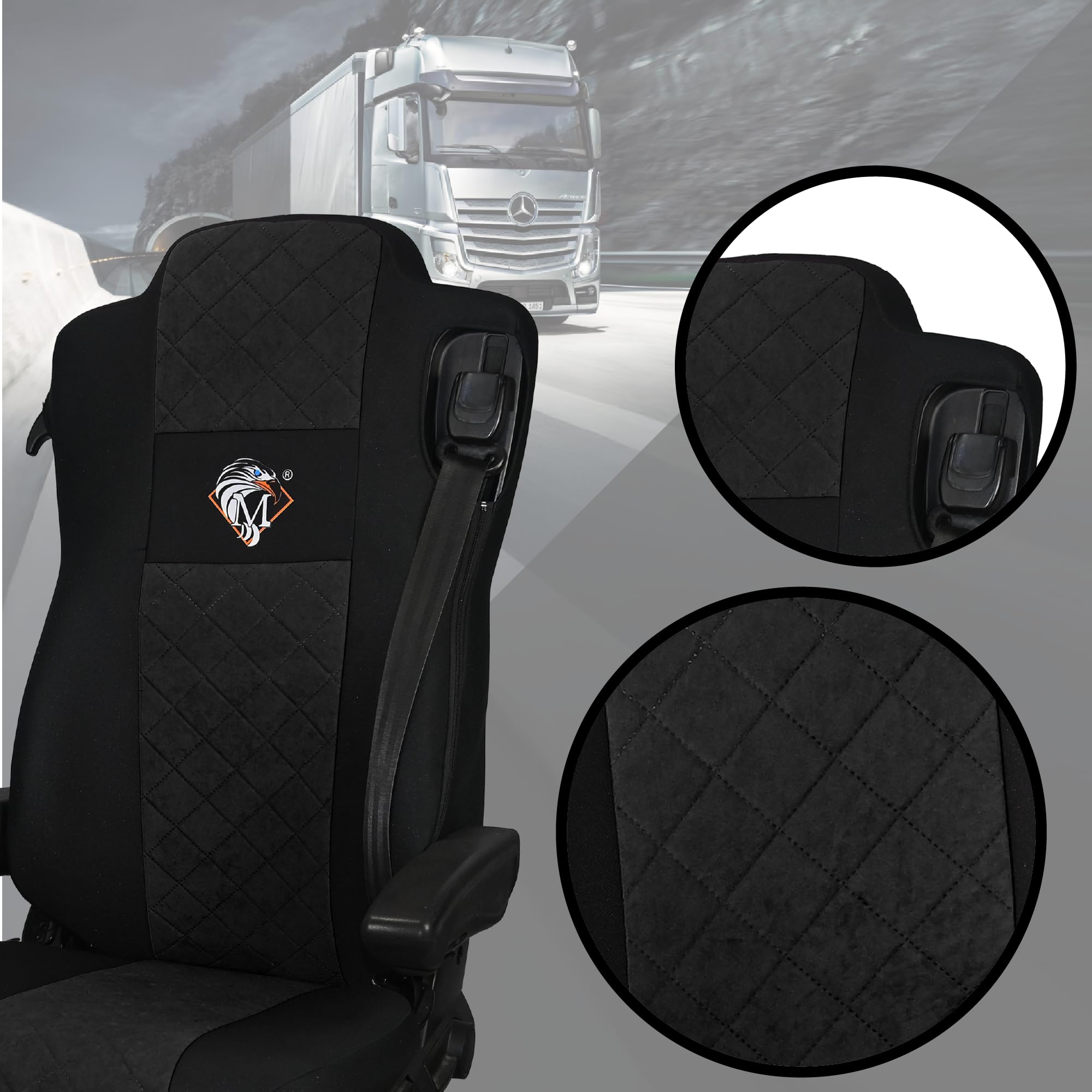SABA Auto Sitzbezüge LKW für Mercedes ACTROS MP4, AROX ab 2011, MP5 ab 2019