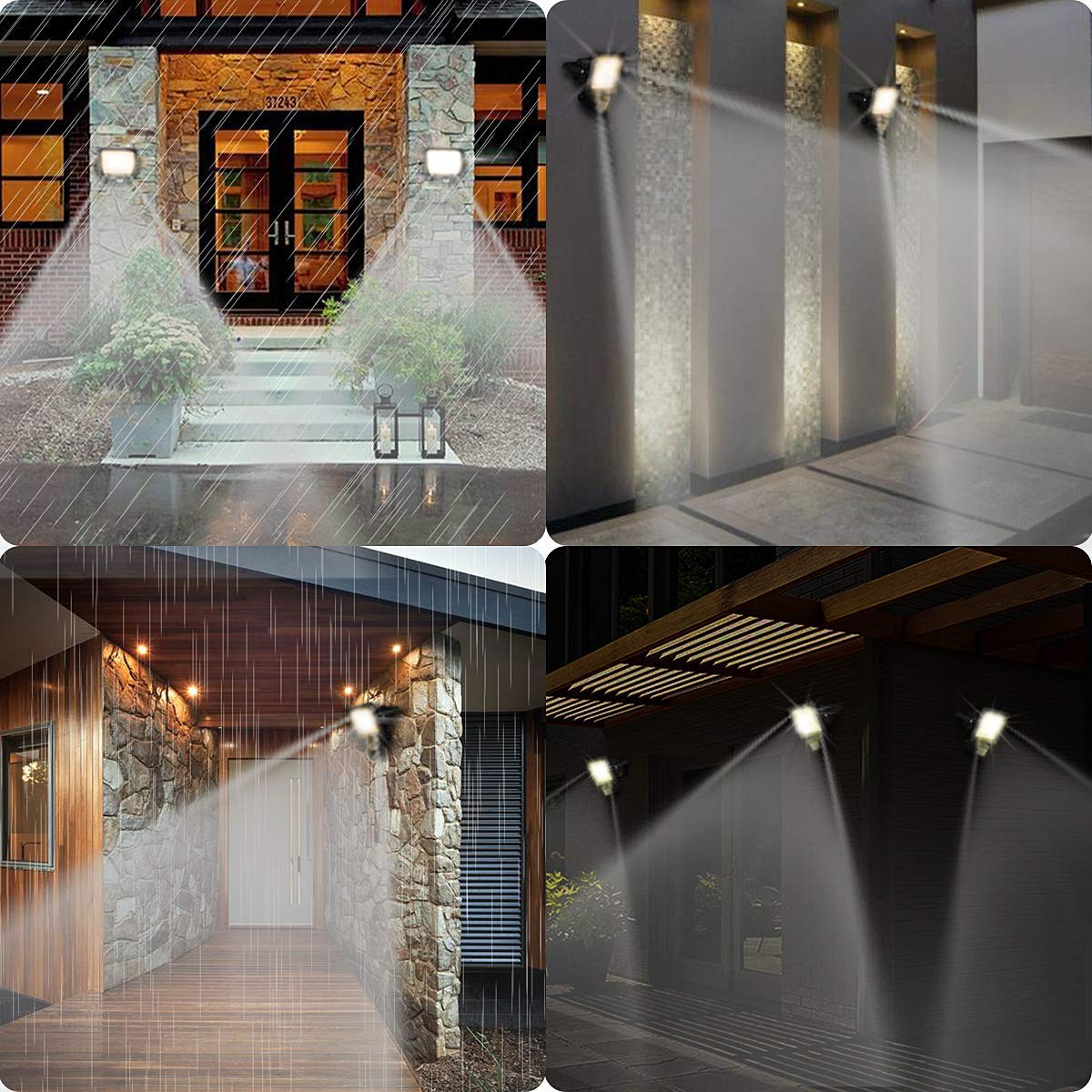 Sonnewelt 100W Outdoor LED proiettore IP66 impermeabile faretto LED esterno 8500LM bianco caldo illuminazione esterna 3000K lampada esterna per terrazza garage giardino, 1PC